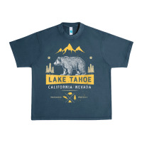 Midnight Navy womens lake tahoe national park california nevada vintage bear men v n Urban Heavy Tee - linhVisuals