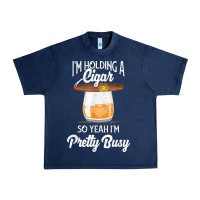 Navy cigar smoking tshirt smoking whiskey drinking dad tee gift Urban Heavy Tee - linhVisuals