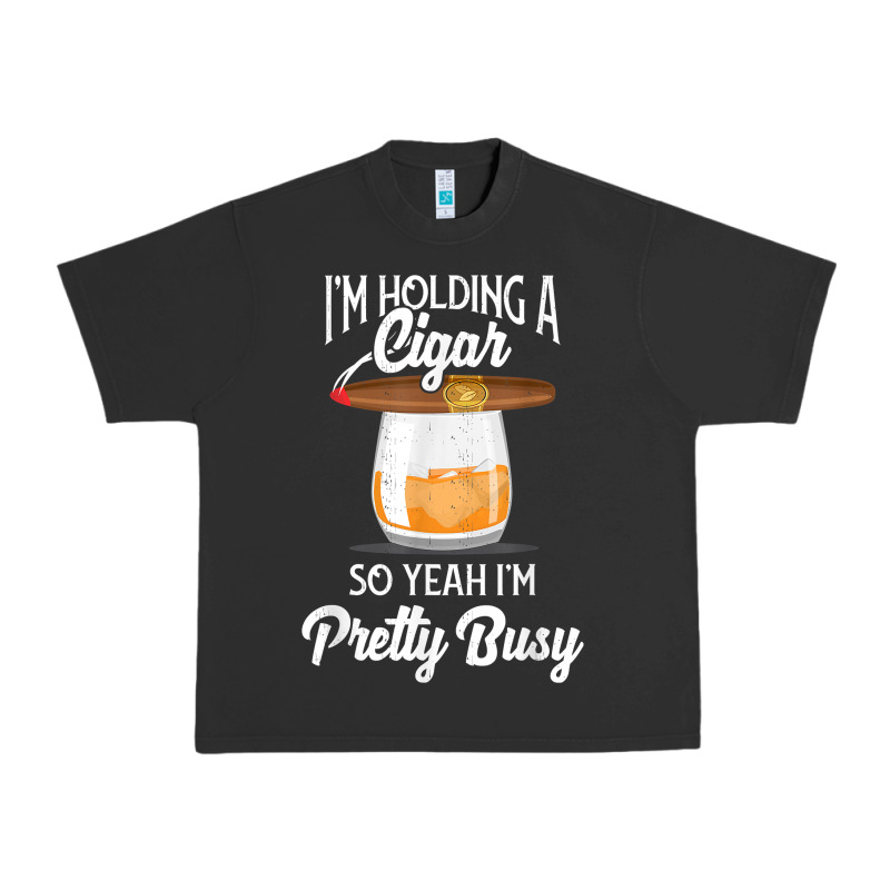 Cigar Smoking Tshirt Smoking Whiskey Drinking Dad Tee Gift Urban Heavy Tee by linhVisuals | Teevron