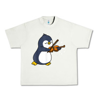 Pistachio penguin playing violin animal Urban Heavy Tee - linhVisuals
