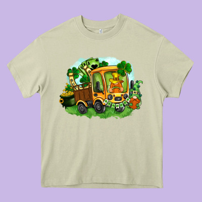 Truck Saint Patrick's Day Heavy Core Tee Designed By Fadigitalartstudio