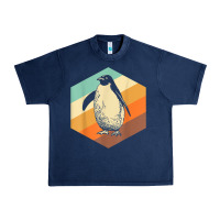 Navy penguin retro vintage style penguin Urban Heavy Tee - linhVisuals