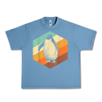 Pebble Blue penguin retro vintage style penguin Urban Heavy Tee - linhVisuals