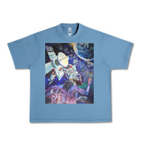 Pebble Blue spaceship earth mural Urban Heavy Tee - linhVisuals