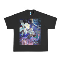 Pigment Black spaceship earth mural Urban Heavy Tee - linhVisuals