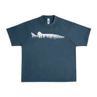 Musky Pine Forest Fishing Angler Urban Heavy Tee | Teevron