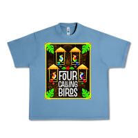 Pebble Blue four calling birds Urban Heavy Tee - linhVisuals