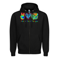 Black Peace Love Hairstylist Zipper Hoodie - Jasminsmagicworld