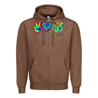 Chestnut Peace Love Hairstylist Zipper Hoodie - Jasminsmagicworld