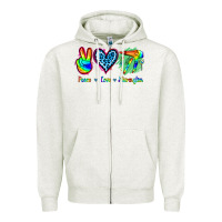 Oatmeal Heather Peace Love Hairstylist Zipper Hoodie - Jasminsmagicworld
