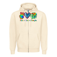 Sandshell Peace Love Hairstylist Zipper Hoodie - Jasminsmagicworld