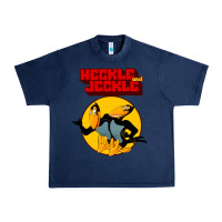 Navy heckle and jeckle Urban Heavy Tee - linhVisuals