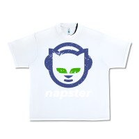 White napster Urban Heavy Tee - linhVisuals