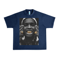 Navy Asap Rocky Urban Heavy Tee - linhVisuals