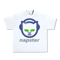 White napster Urban Heavy Tee - linhVisuals