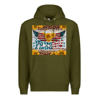 Army Green freedom 4th of july Premium Hoodie - BarkalooDesign