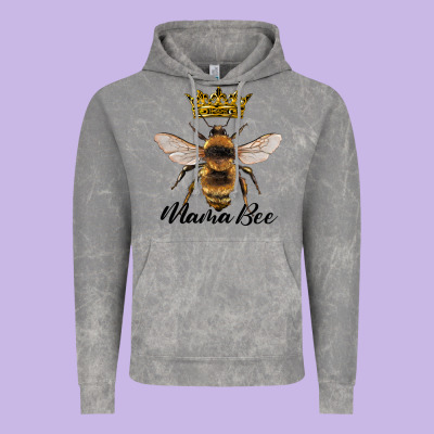 Mama Bee With Crown Vintage Hoodie Designed By Artiststas