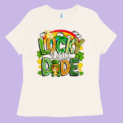 Lucky Little Dude Ladies Tee Designed By Cowhidedigitalart