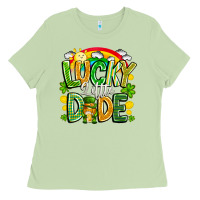 Matcha Lucky Little Dude Ladies Tee - CowhideDigitalArt