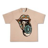 Burro Turquoise Gemstone Leopard Cowhide Tongue Urban Heavy Tee - Jasminsmagicworld