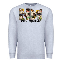 Heather Grey new mexico state cowhide serape cactus Premium Sweatshirt - RanaPortraitStore