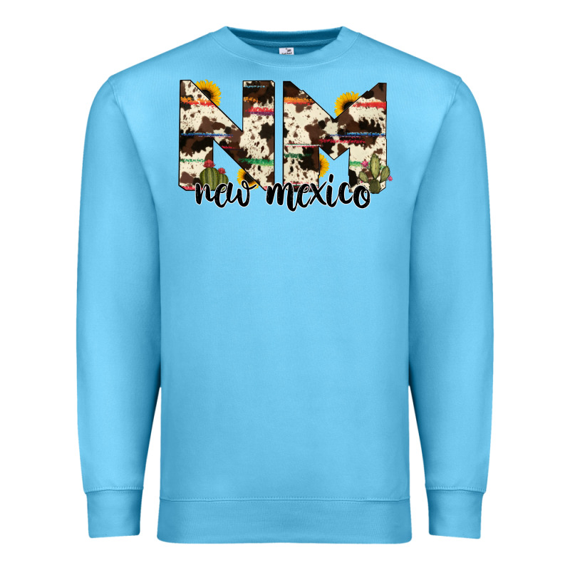 New Mexico State Cowhide Serape Cactus Premium Sweatshirt by RanaPortraitStore | Teevron