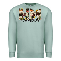 Seafoam new mexico state cowhide serape cactus Premium Sweatshirt - RanaPortraitStore