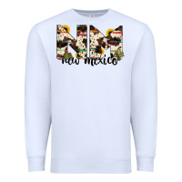 White new mexico state cowhide serape cactus Premium Sweatshirt - RanaPortraitStore