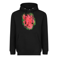 Black watermelon glitter watercolor brushstrokes patch Heavyweight Hoodie - RanaPortraitStore