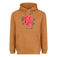 Meerkat watermelon glitter watercolor brushstrokes patch Heavyweight Hoodie - RanaPortraitStore