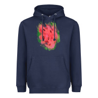 Navy watermelon glitter watercolor brushstrokes patch Heavyweight Hoodie - RanaPortraitStore