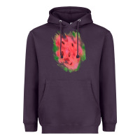 Plum watermelon glitter watercolor brushstrokes patch Heavyweight Hoodie - RanaPortraitStore