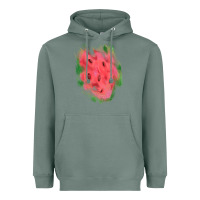 Sage watermelon glitter watercolor brushstrokes patch Heavyweight Hoodie - RanaPortraitStore