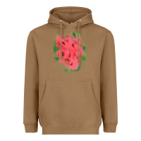 Toasted Coconut watermelon glitter watercolor brushstrokes patch Heavyweight Hoodie - RanaPortraitStore