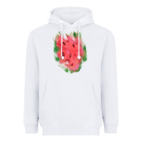 White watermelon glitter watercolor brushstrokes patch Heavyweight Hoodie - RanaPortraitStore