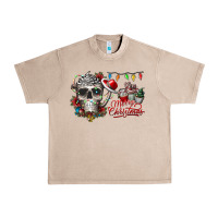 French Oak Merry Christmas  skull Urban Heavy Tee - CowhideDigitalArt