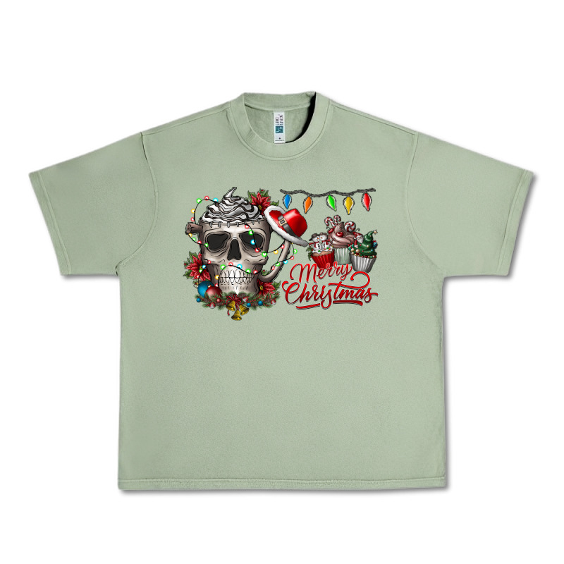 Merry Christmas  Skull Urban Heavy Tee by CowhideDigitalArt | Teevron