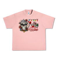 Salmon Merry Christmas  skull Urban Heavy Tee - CowhideDigitalArt