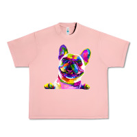 Salmon frenchie french bulldog pop art portrait bouledogue t shirt Urban Heavy Tee - linhVisuals