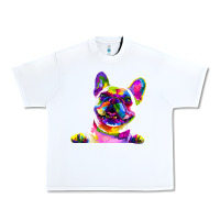 White frenchie french bulldog pop art portrait bouledogue t shirt Urban Heavy Tee - linhVisuals