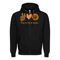 Black Peace Love Sunshine Zipper Hoodie - Jasminsmagicworld