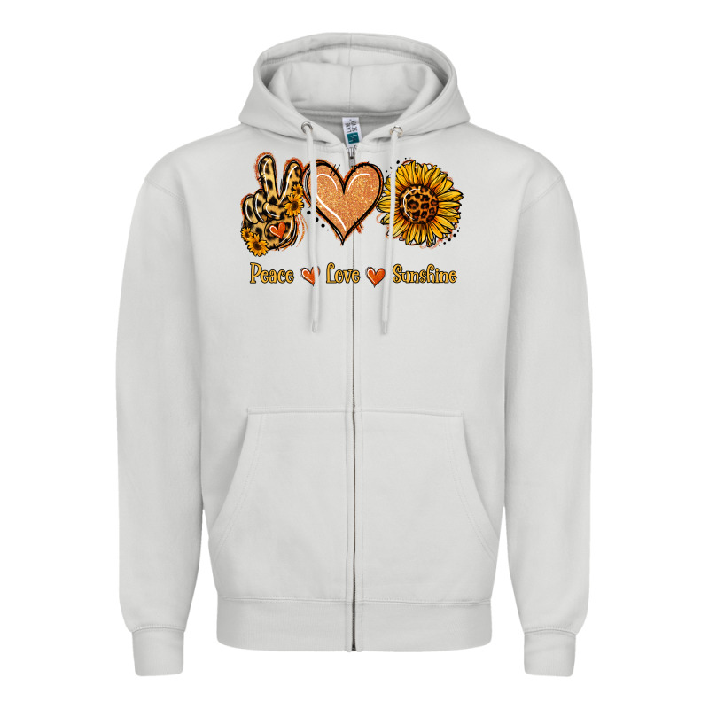 Peace Love Sunshine Zipper Hoodie by Jasminsmagicworld | Teevron