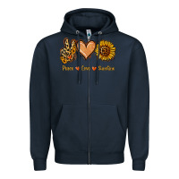 Navy Peace Love Sunshine Zipper Hoodie - Jasminsmagicworld