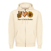 Sandshell Peace Love Sunshine Zipper Hoodie - Jasminsmagicworld