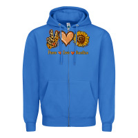 True Royal Peace Love Sunshine Zipper Hoodie - Jasminsmagicworld
