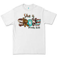 White She Is Strong Proverbs 31 25 Premium Tee - FaDigitalArtStudio