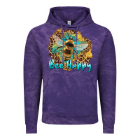 Cloud Purple bee happy Vintage Hoodie - Artiststas