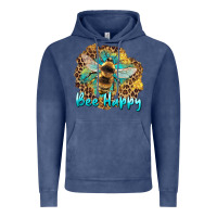 Vintage Denim bee happy Vintage Hoodie - Artiststas