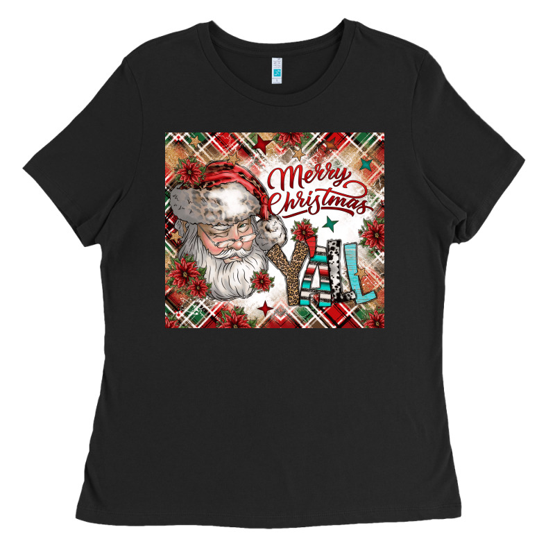 Merry Christmas Y'all Ladies Tee by CowhideDigitalArt | Teevron