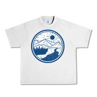 Lunar Rock River Mountain Badge Urban Heavy Tee - linhVisuals